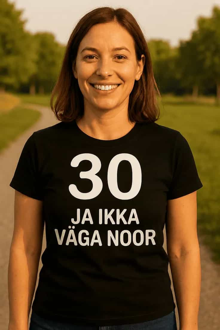 Naljakas T-sĂ€rk 30 ja ikka noor â 30 JA IKKA