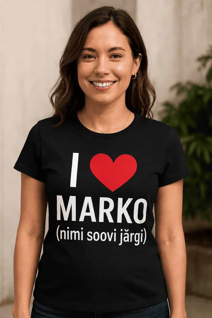 Naljakas T-särk armastusega nimega