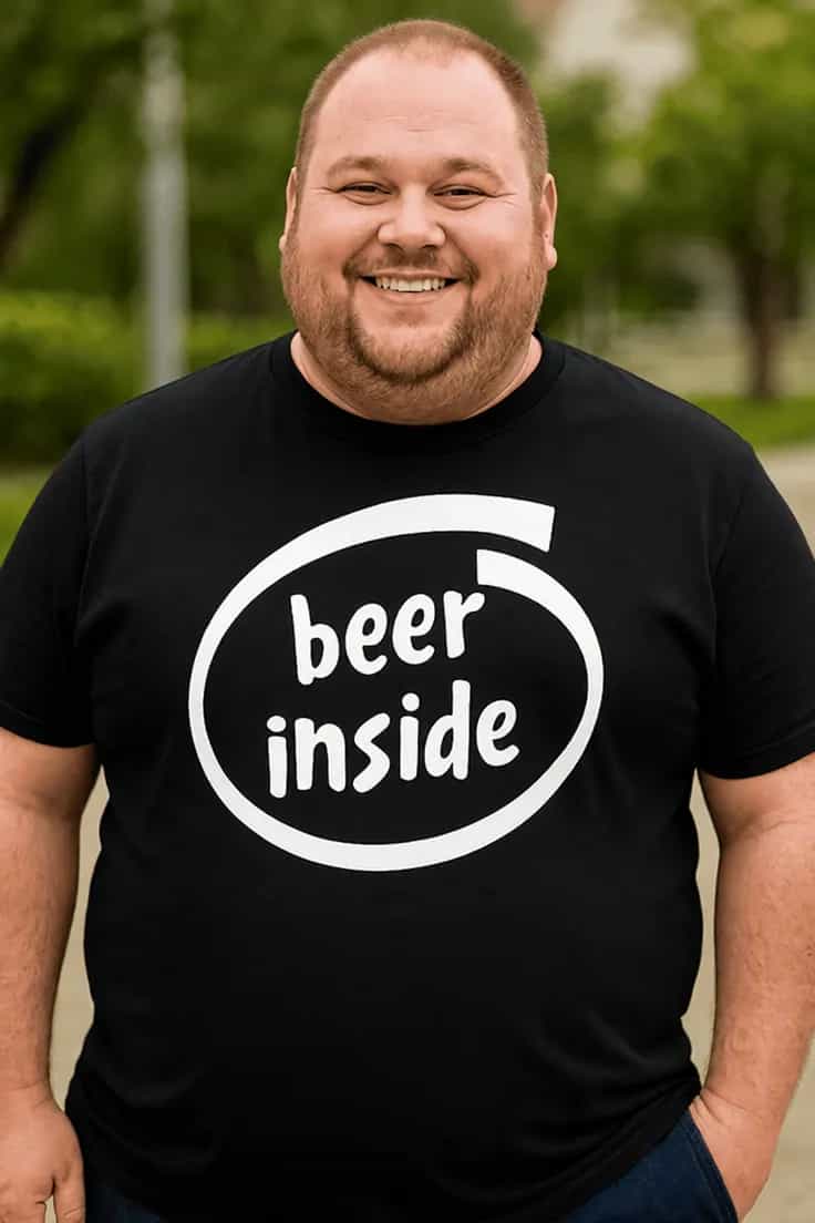 Naljakas T-särk Beer inside