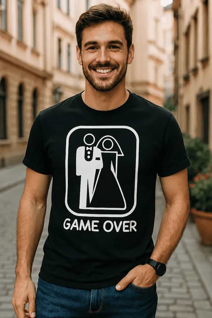 T-särk poissmeesteõhtuks „Game Over“