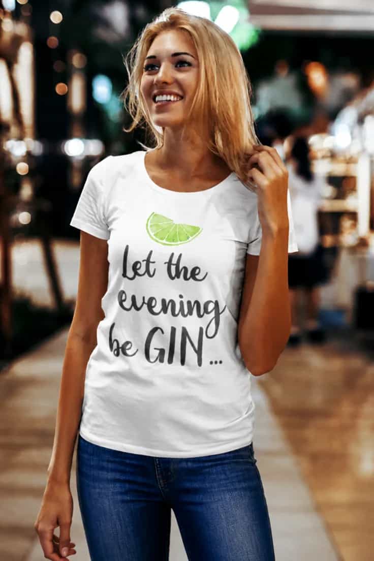 Naljakas T-särk Õhtu olgu džinn – Let the evening be GIN....