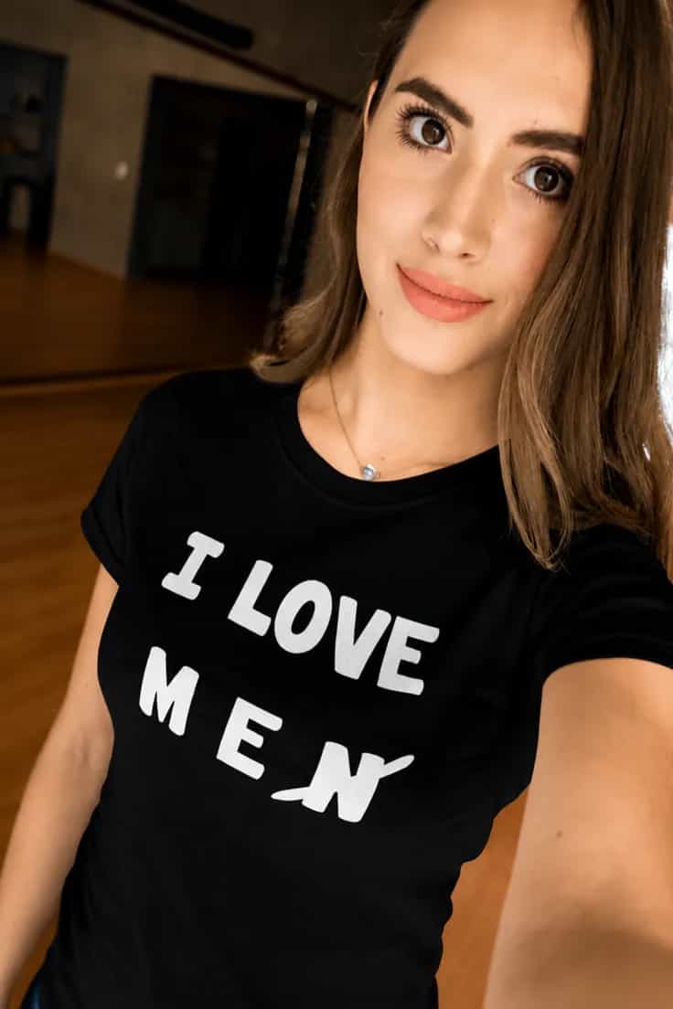 Naljakas T-särk „I love men“