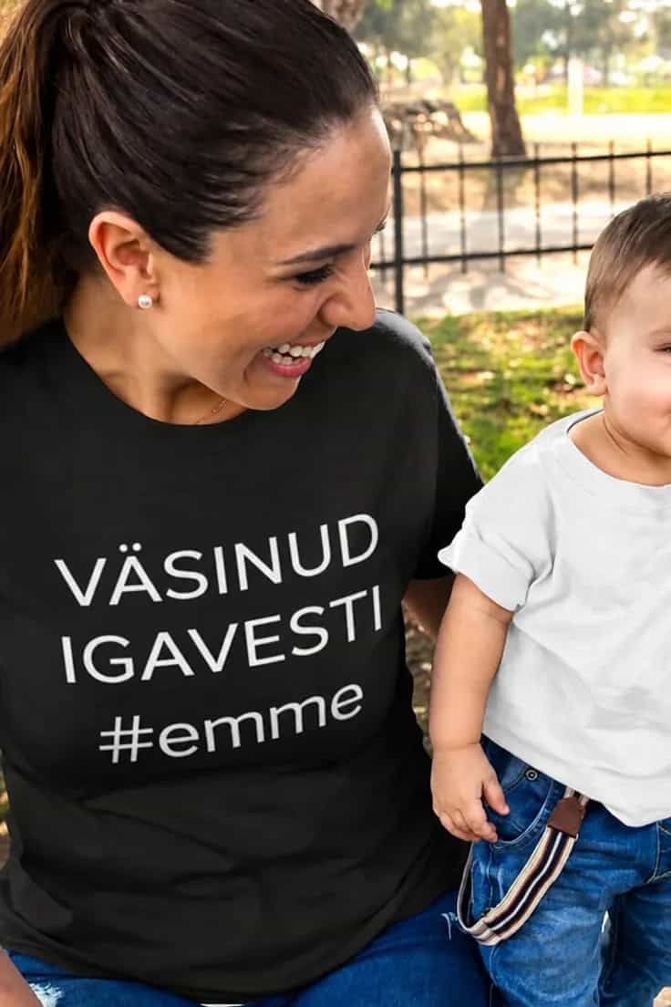 Naljakas T-särk Igavesti väsinud ema – #emme