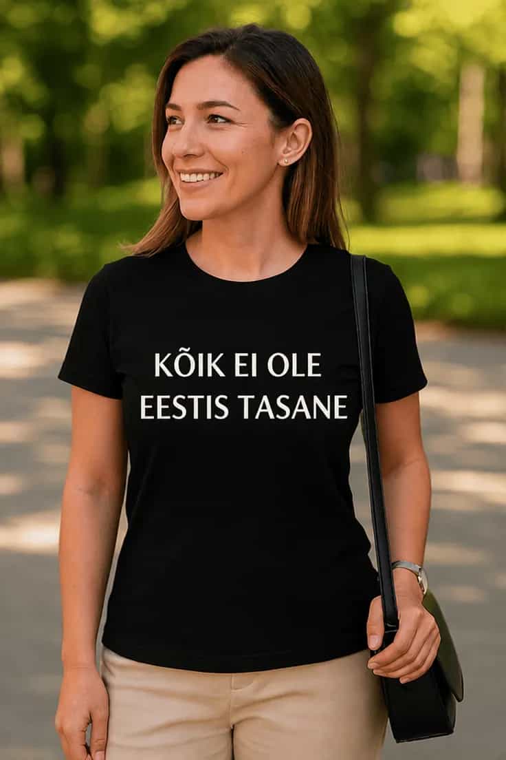 Naljakas T-särk „Kõik ei ole Eestis tasane“
