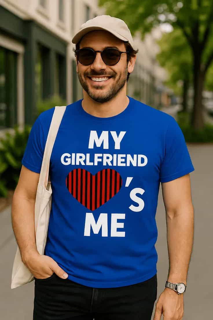 Naljakas T-särk kallim armastab mind MY GIRLFRIEND ME S