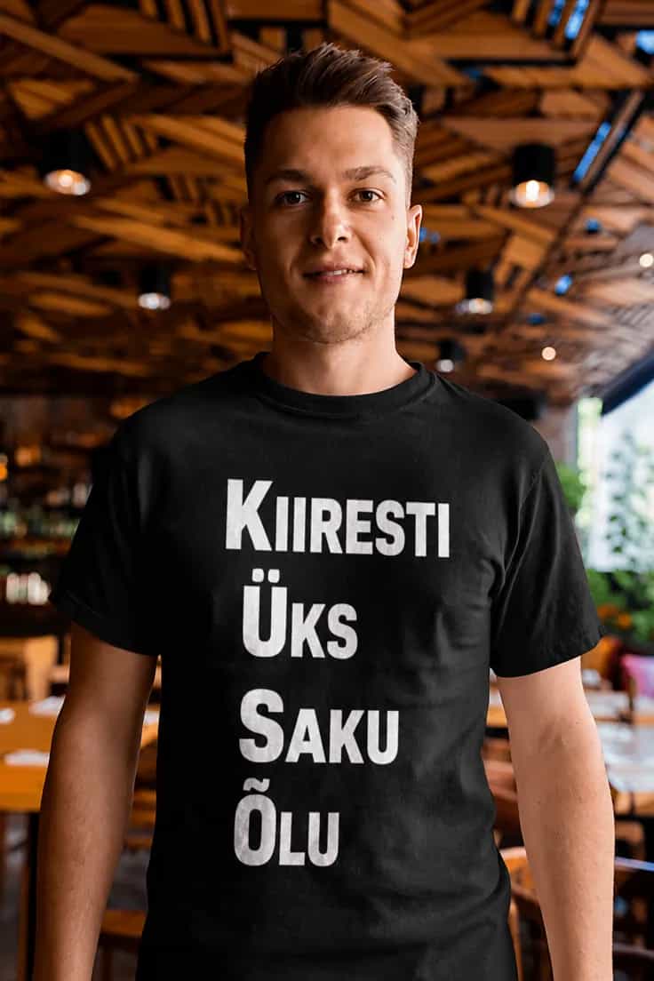 Naljakas T-särk Kiiresti üks õlu – KIIRESTI