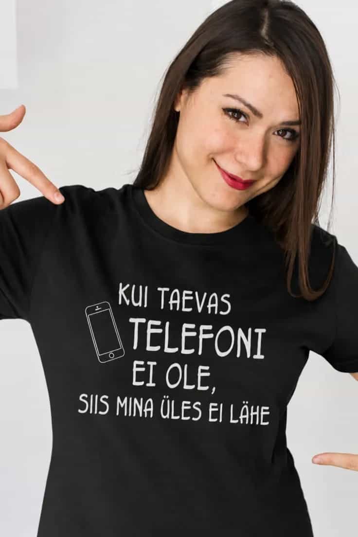 Naljakas T-särk Kui taevas pole telefoni