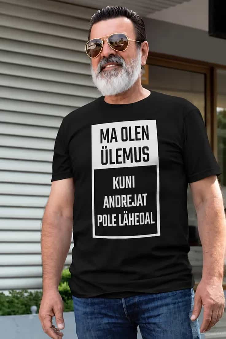 Naljakas T-särk Ülemus nimega – MA OLEN ÜLEMUS