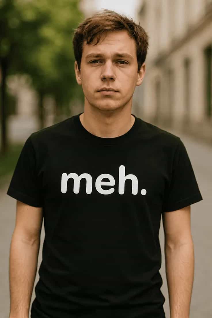 Naljakas T-särk „meh.“
