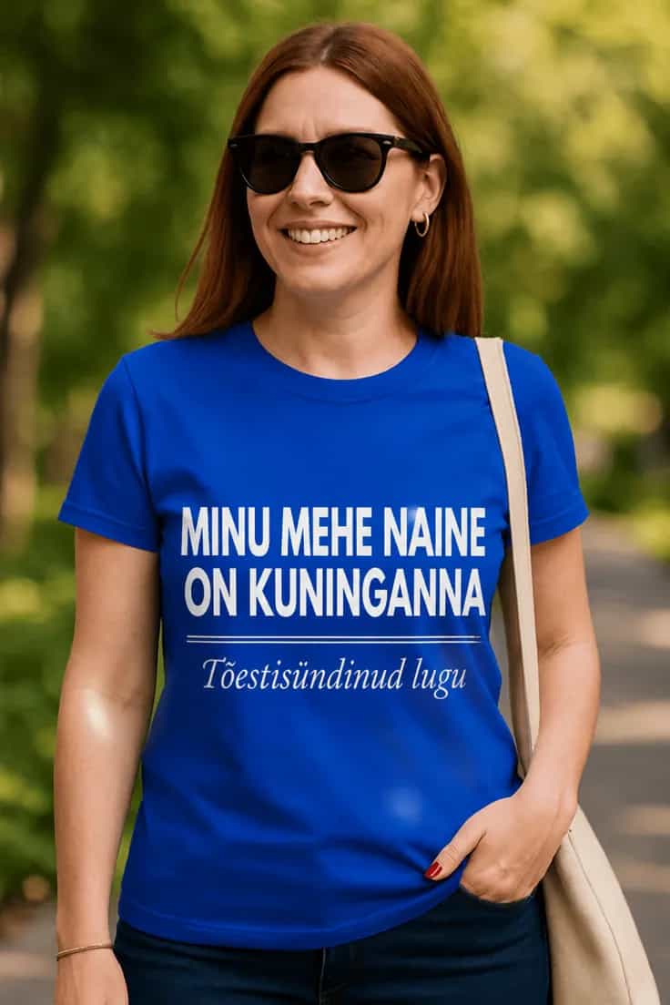 Naljakas T-särk mehe naine on kuninganna