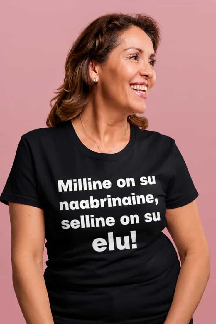 Naljakas T-särk Naabrinaise elu tõde – Milline on