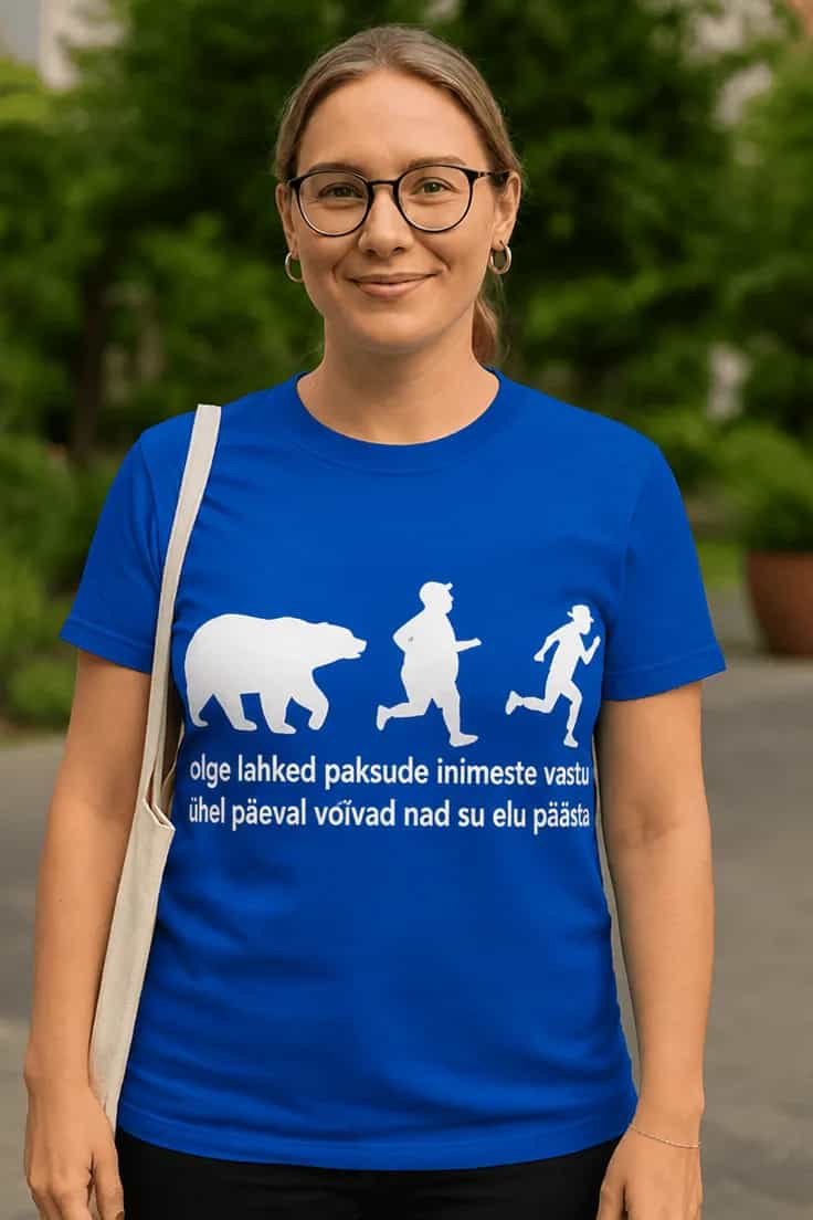 Naljakas T-särk Ole lahke paksude vastu