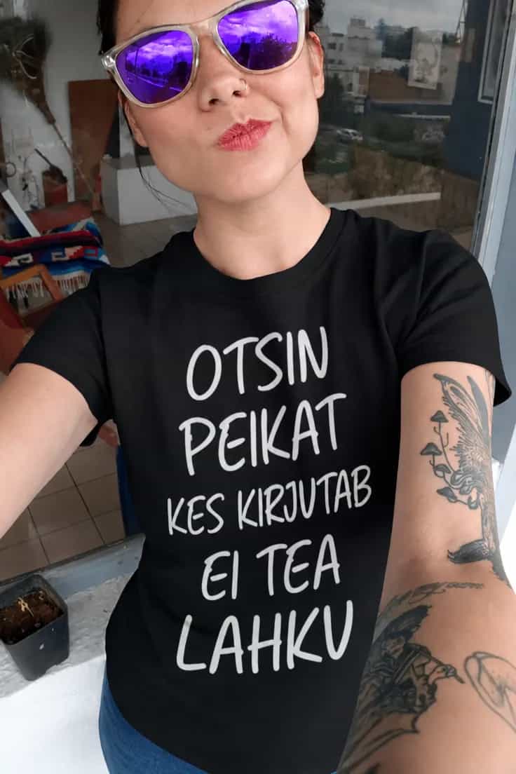 Naljakas T-särk Otsin peikat – OTSIN PEIKAT