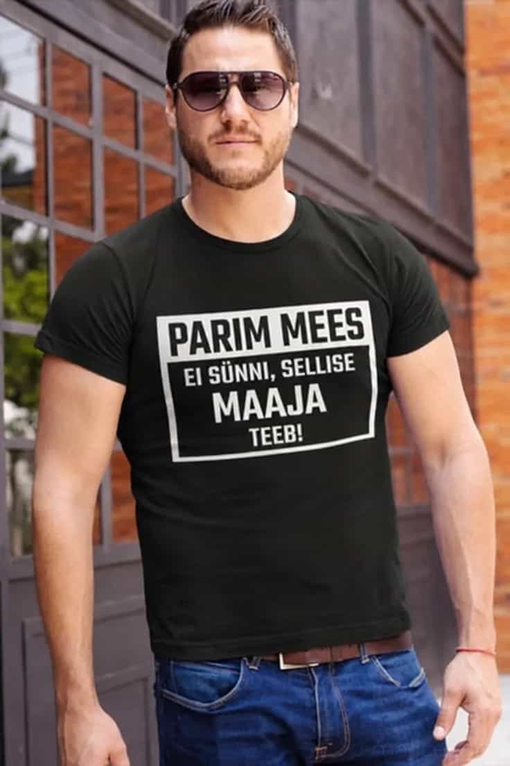 Naljakas T-särk parim mees nimega – PARIM MEES