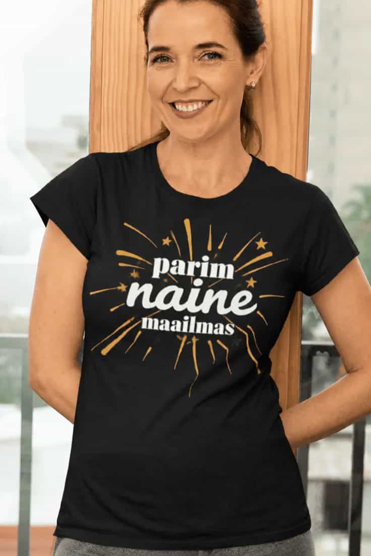 Pidulik T-särk naisele „Parim naine maailmas“