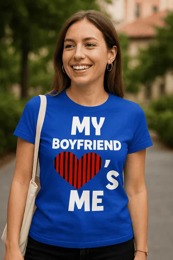 Naljakas T-särk Poiss armastab mind MY BOYFRIEND ME S