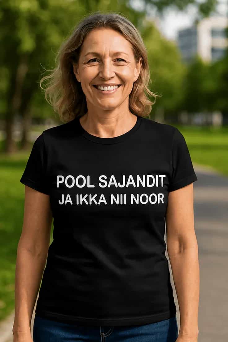 Naljakas T-särk Pool sajandit ja ikka noor