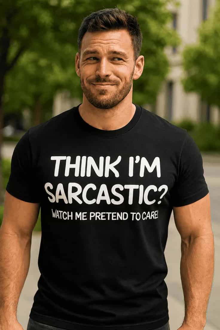 Naljakas T-särk „Think I'm sarcastic?“