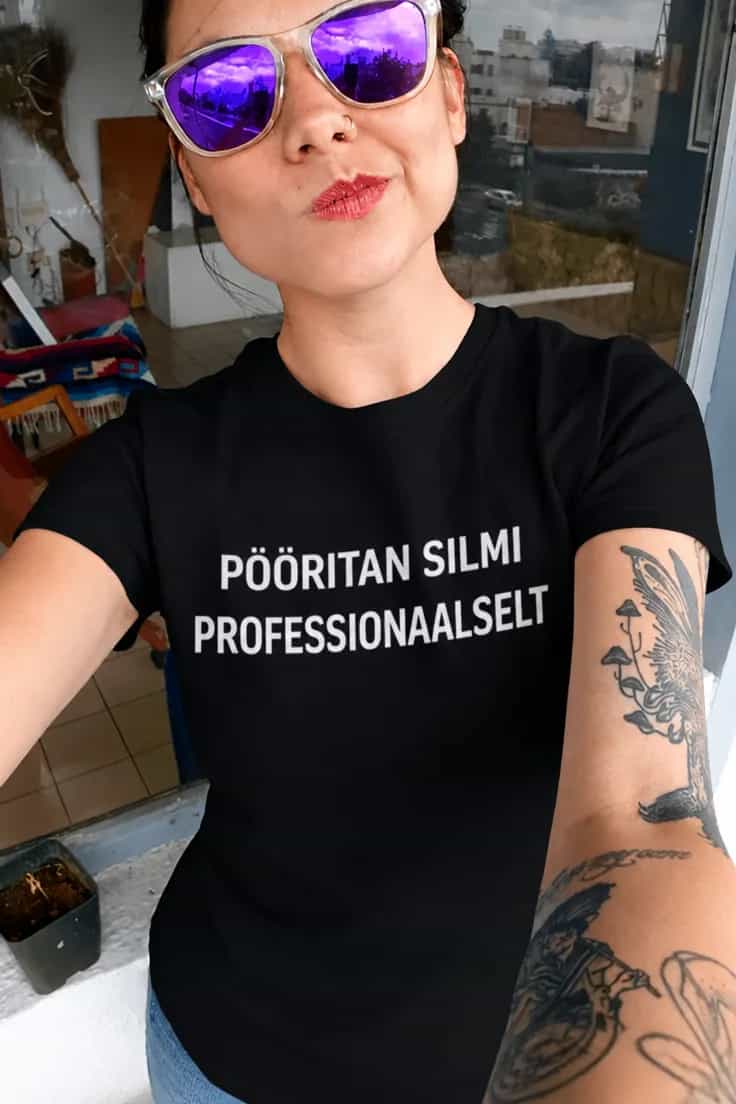Naljakas T-särk Silmade pööritamise proff