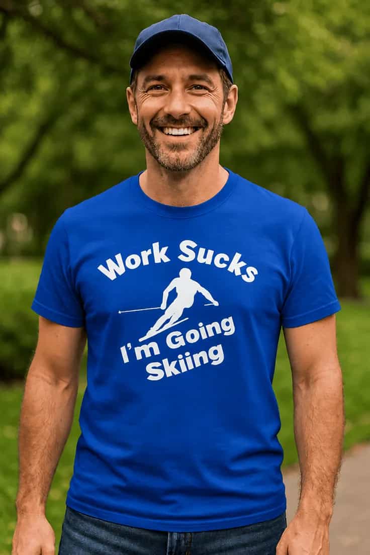 Naljakas T-särk Suusatama mineku särk | Work Sucks