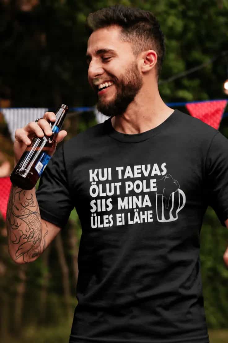 Naljakas T-särk Taevas ilma õlleta