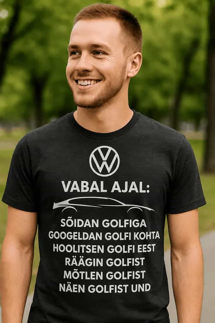 Naljakas T-särk Vabal ajal Golfiga