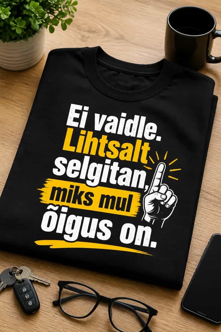 T-särk – Ei vaidle, lihtsalt selgitan, miks mul õigus on