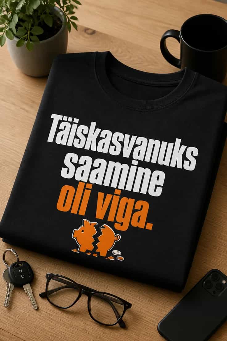 Naljakas T-särk „Täiskasvanuks saamine oli viga.”