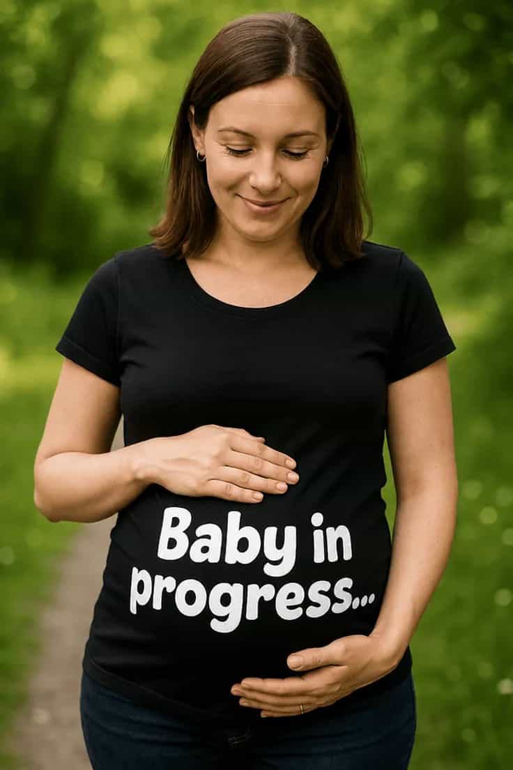 Raseduse T-särk Baby in progress.