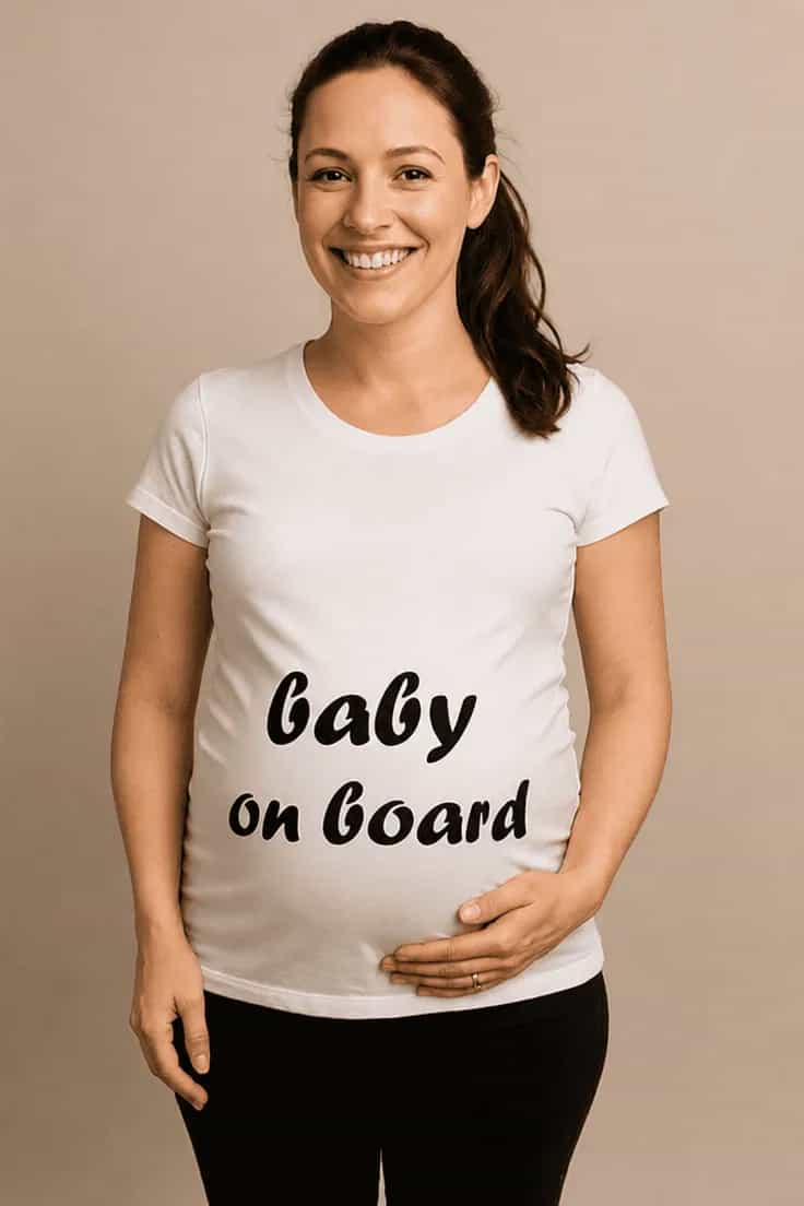 Raseduse T-särk Baby on board