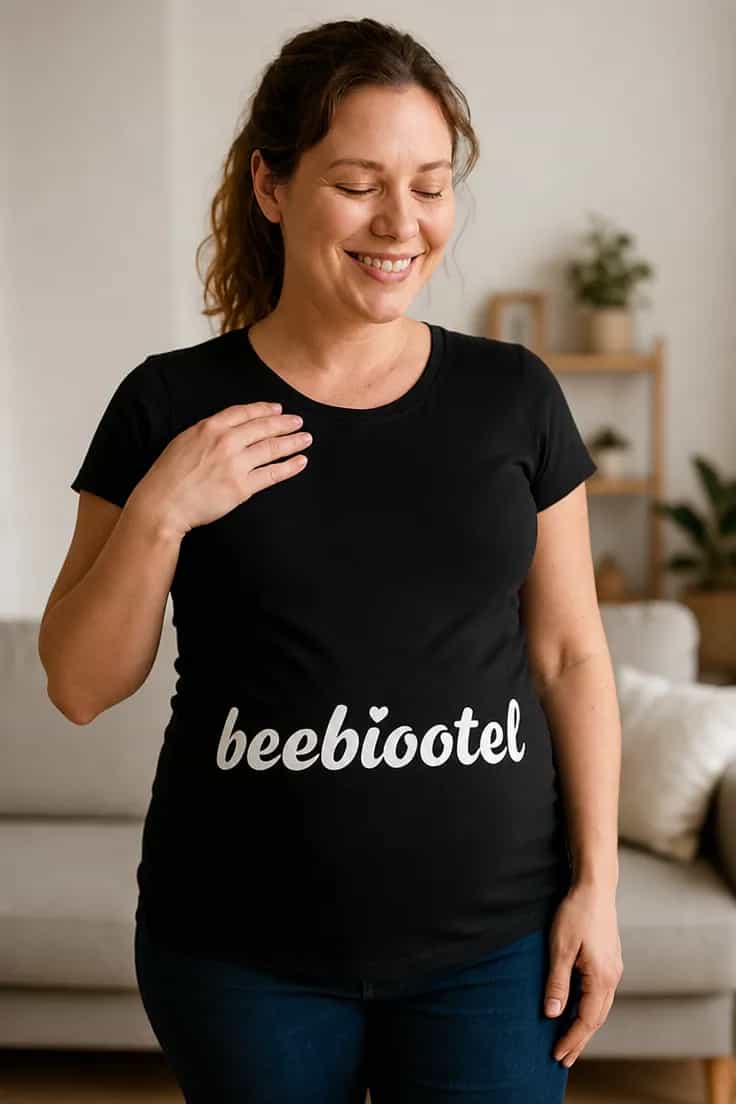 Raseduse T-särk beebiootel
