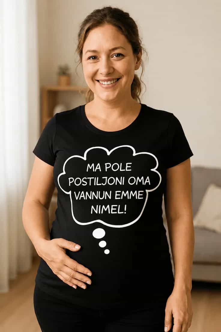 Raseduse T-särk Postiljoni nali – MA POLE POSTIL