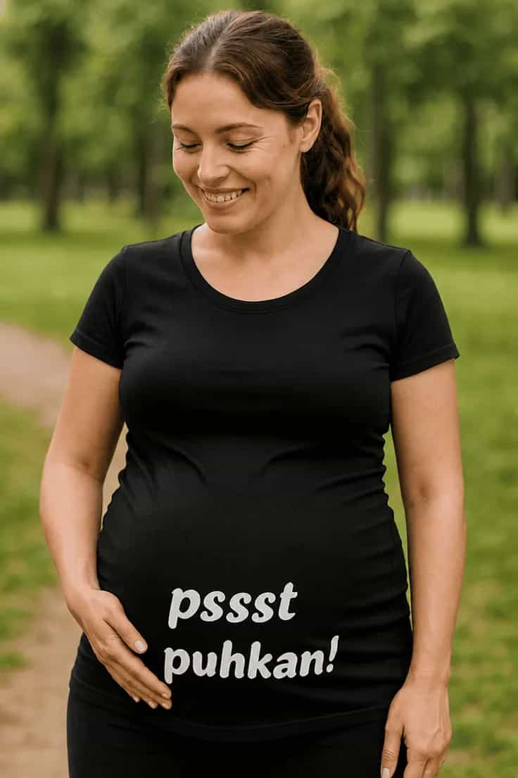 Raseduse T-särk pssst puhkan! | naljakas kingitus