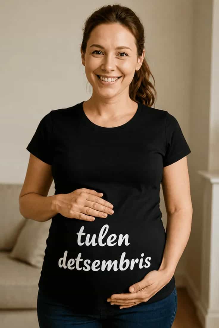 Raseduse T-särk Tulen detsembris