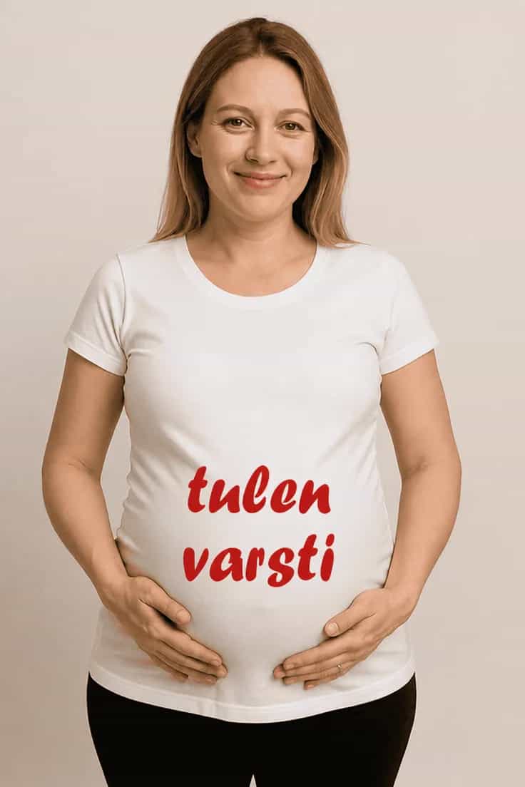 Raseduse T-särk tulen varsti