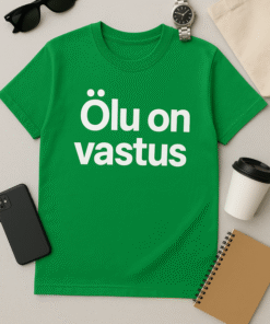 T-särk 'Õlu on vastus'