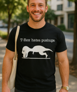 T-Rex hates pushups - T-särk