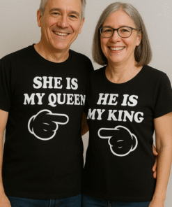 She Is My Queen / He Is My King - T-särk (komplekt)