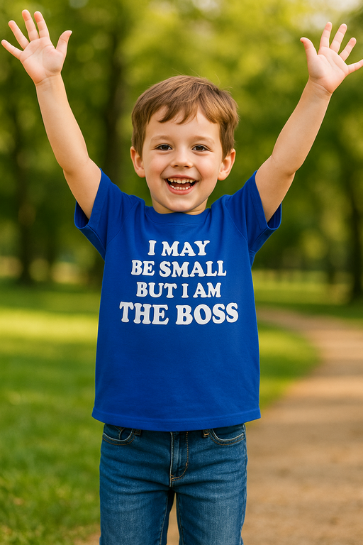 I MAY BE SMALL BUT I AM THE BOSS - Laste T-särk