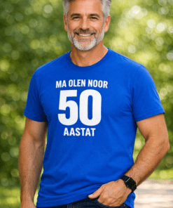 Naljakas T-särk MA OLEN NOOR 50 AASTAT