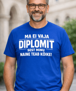Naljakas T-särk: Ma ei vaja diplomit, sest mu naine teab kõike