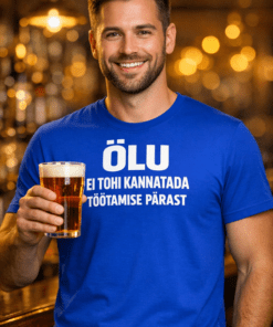 T-särk kirjaga ÕLU EI TOHI KANNATADA TÖÖTAMISE PÄRAST