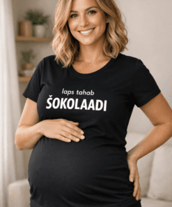 Rasedate T-särk „Laps tahab ŠOKOLAADI“