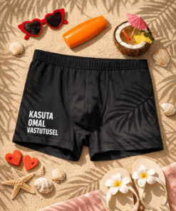 Meeste bokserid „Kasuta omal vastutusel“