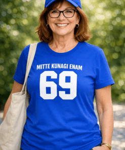 Naljakas T-särk MITTE KUNAGI ENAM 69