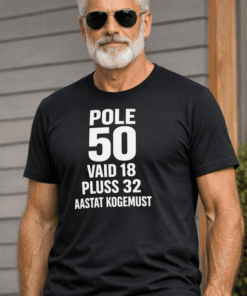 Naljakas T-särk: Pole 50, vaid 18 pluss 32 aastat kogemust