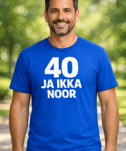 Naljakas T-särk 40 ja ikka noor