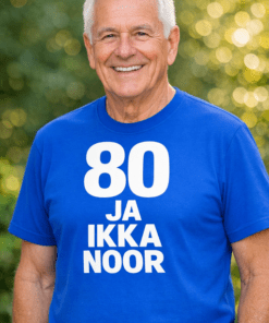 Naljakas T-särk „80 ja ikka noor“