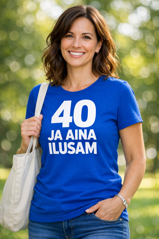 Naljakas T-särk 40 ja aina ilusam