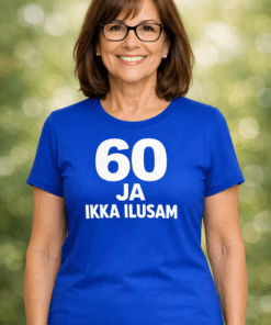 Naljakas T-särk "60 ja ikka ilusam"